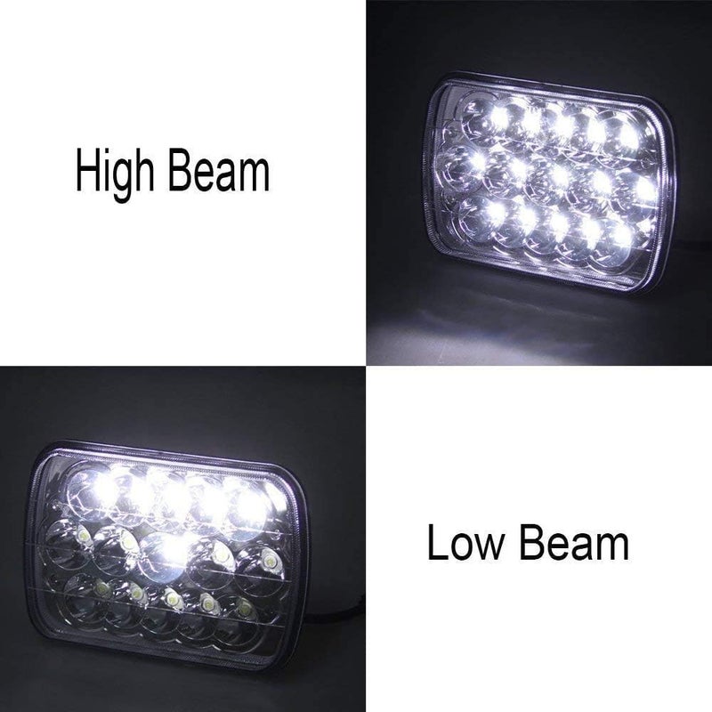 AMUNIESUN DOT Approved 4X6 Inch Sealed Beam LED Headlights Fit For Kenworth T600 T800 / Peterbilt 357 378 379, H4651 H4652 H4642 H6545 H4656 H4666 Rectangular Headlight High and Low Beam 4PCS - Image 2